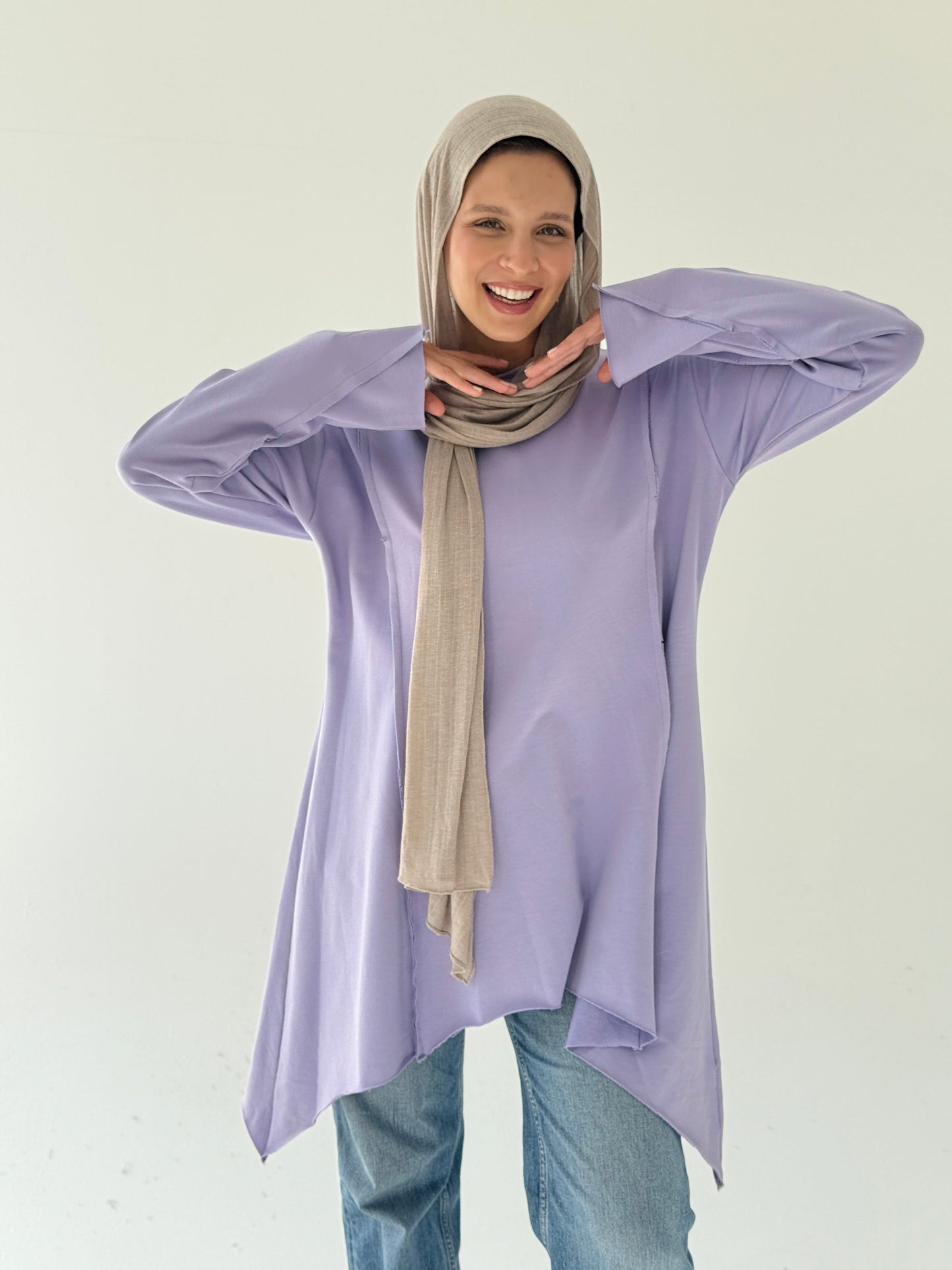 High and low Top in lilac