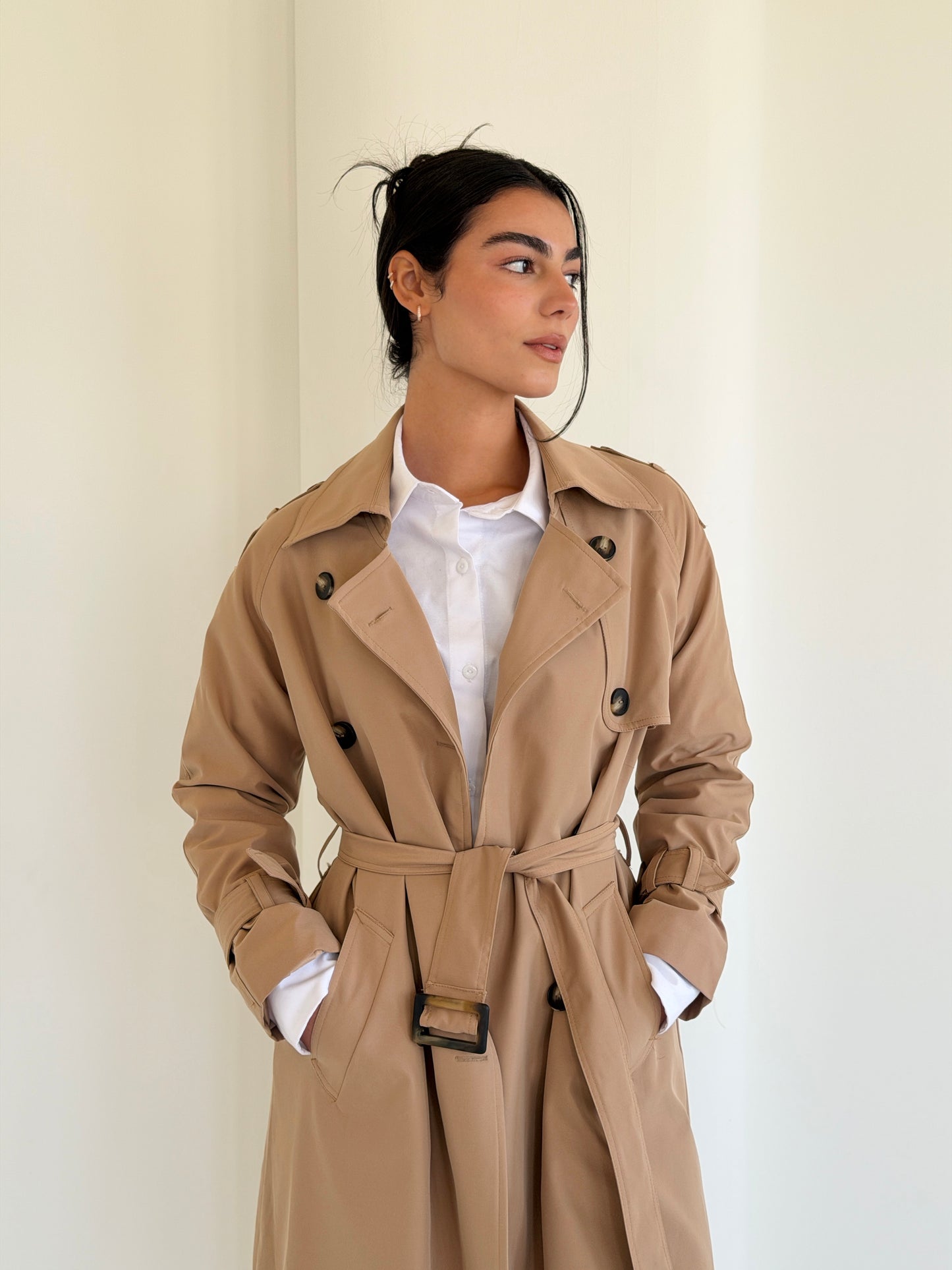 Statement Trench coat In camel
