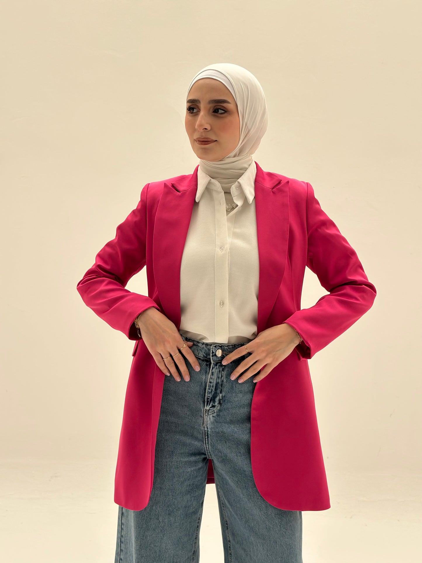 SLIM FIT FUCHSIA BLAZER