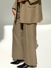 The Tailored striped Pants in camel
