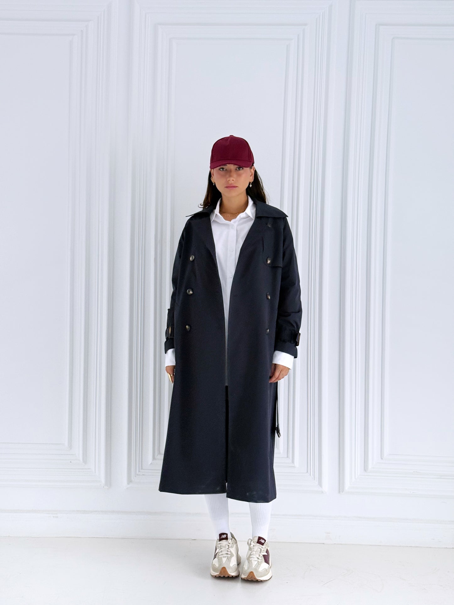 Statement Trench Coat In navy