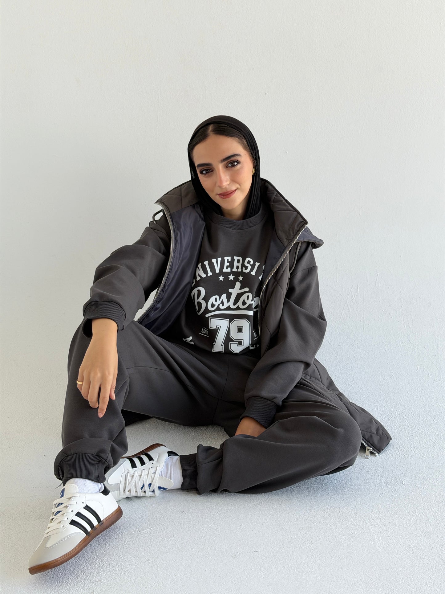 Active Cotten Set In Gray