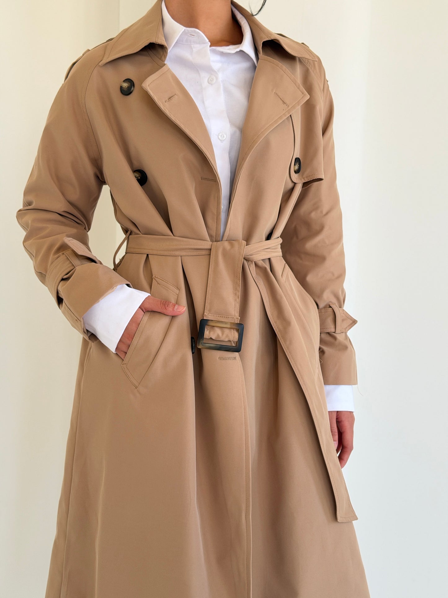 Statement Trench coat In camel