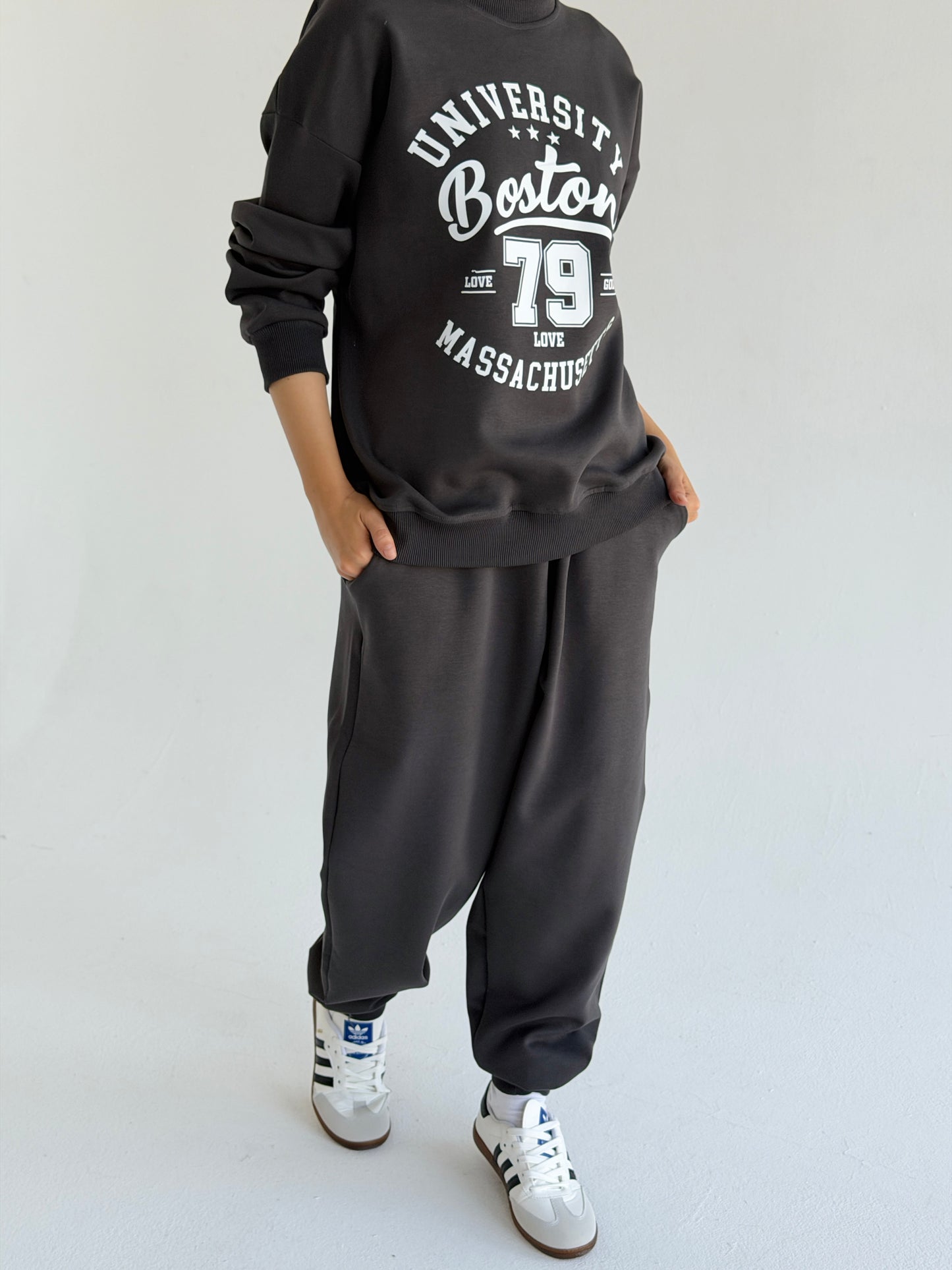 Active Cotten Set In Gray