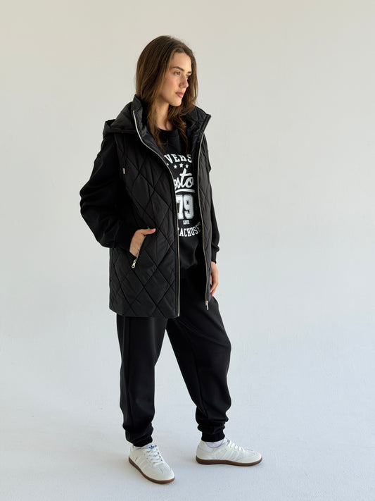 Active Cotten Set In Black