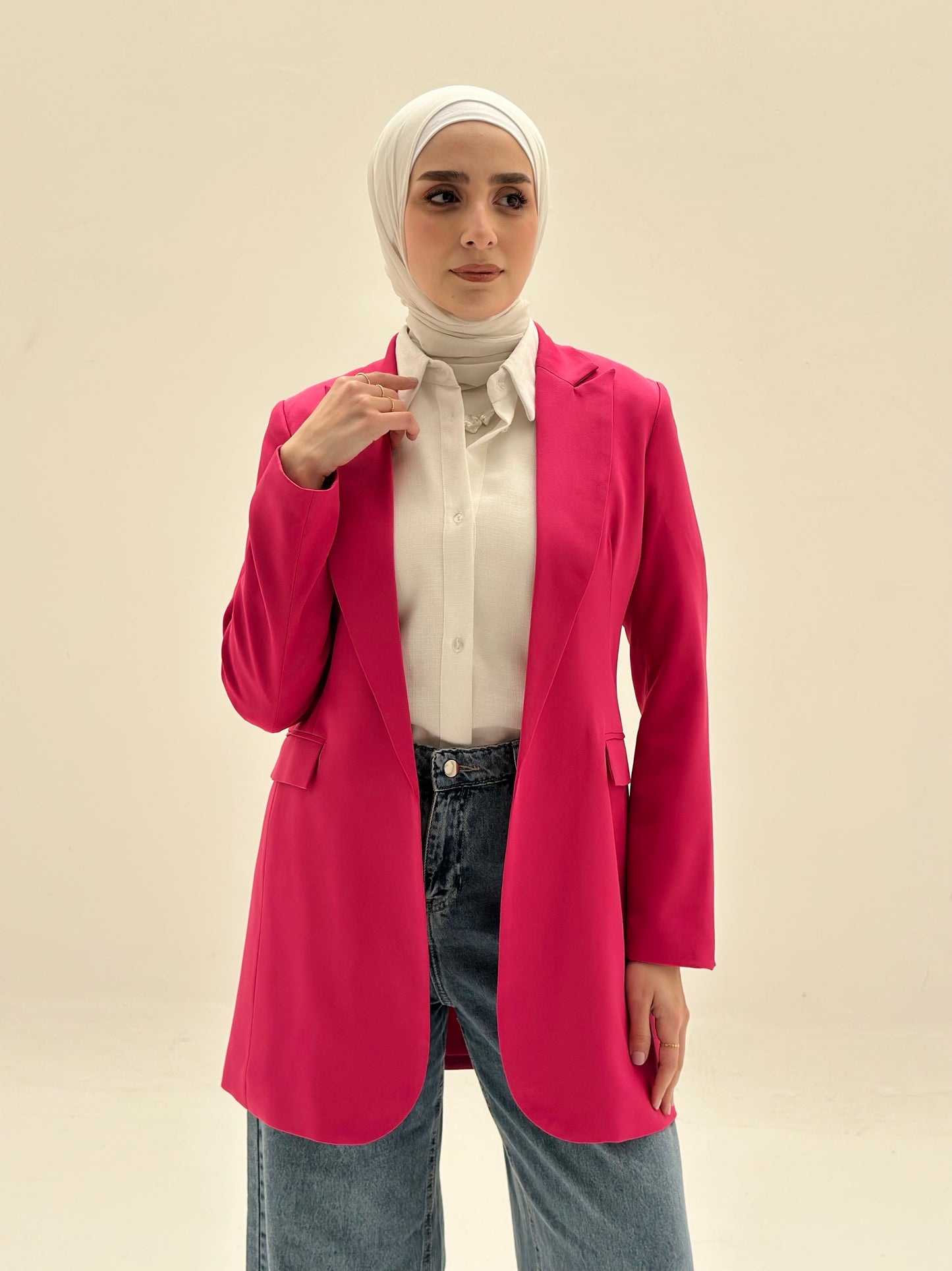 SLIM FIT FUCHSIA BLAZER