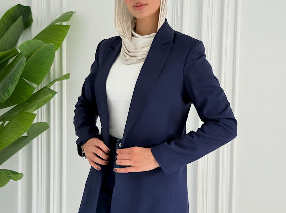 Slim fit navy blue blezer