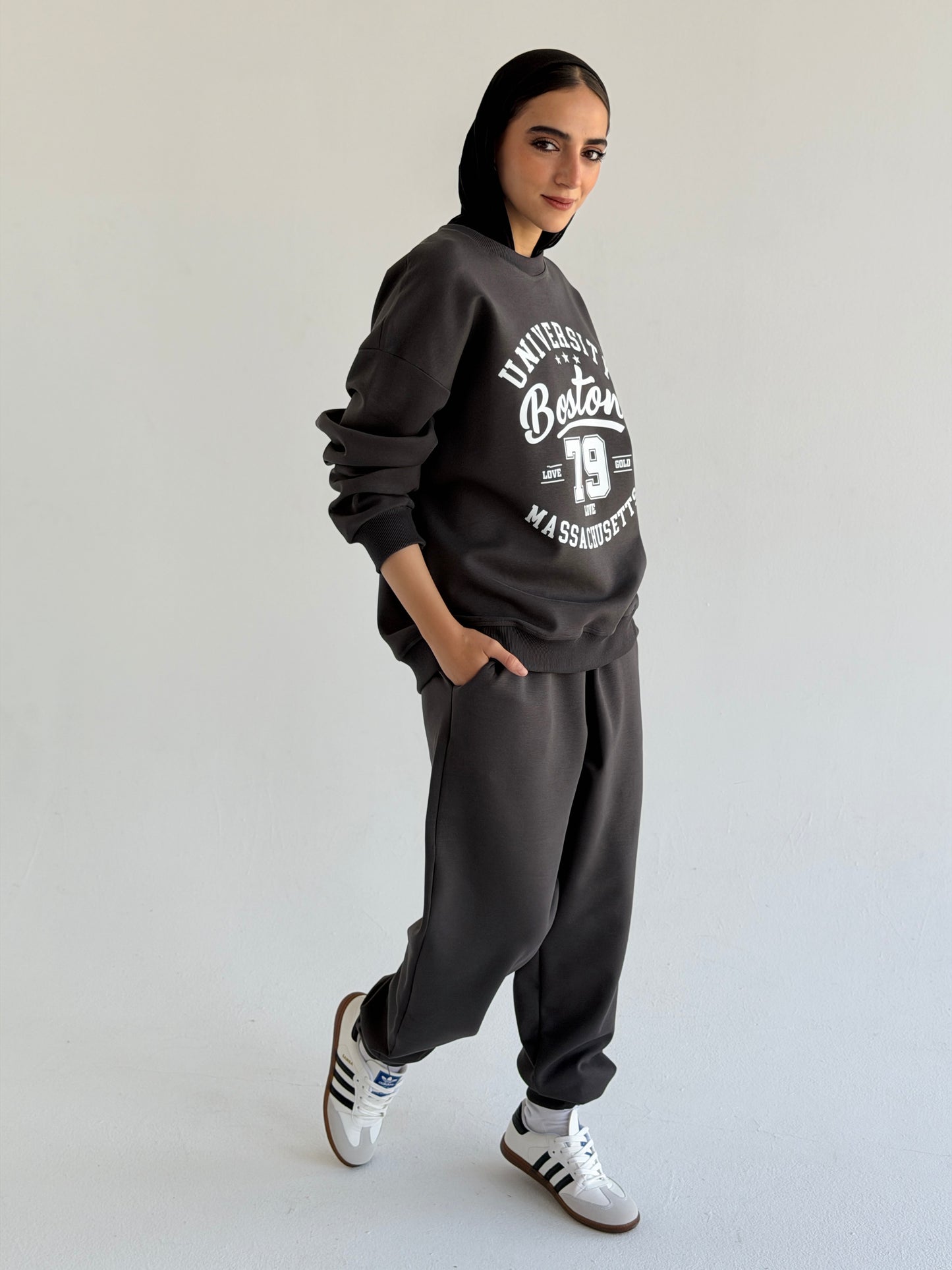 Active Cotten Set In Gray