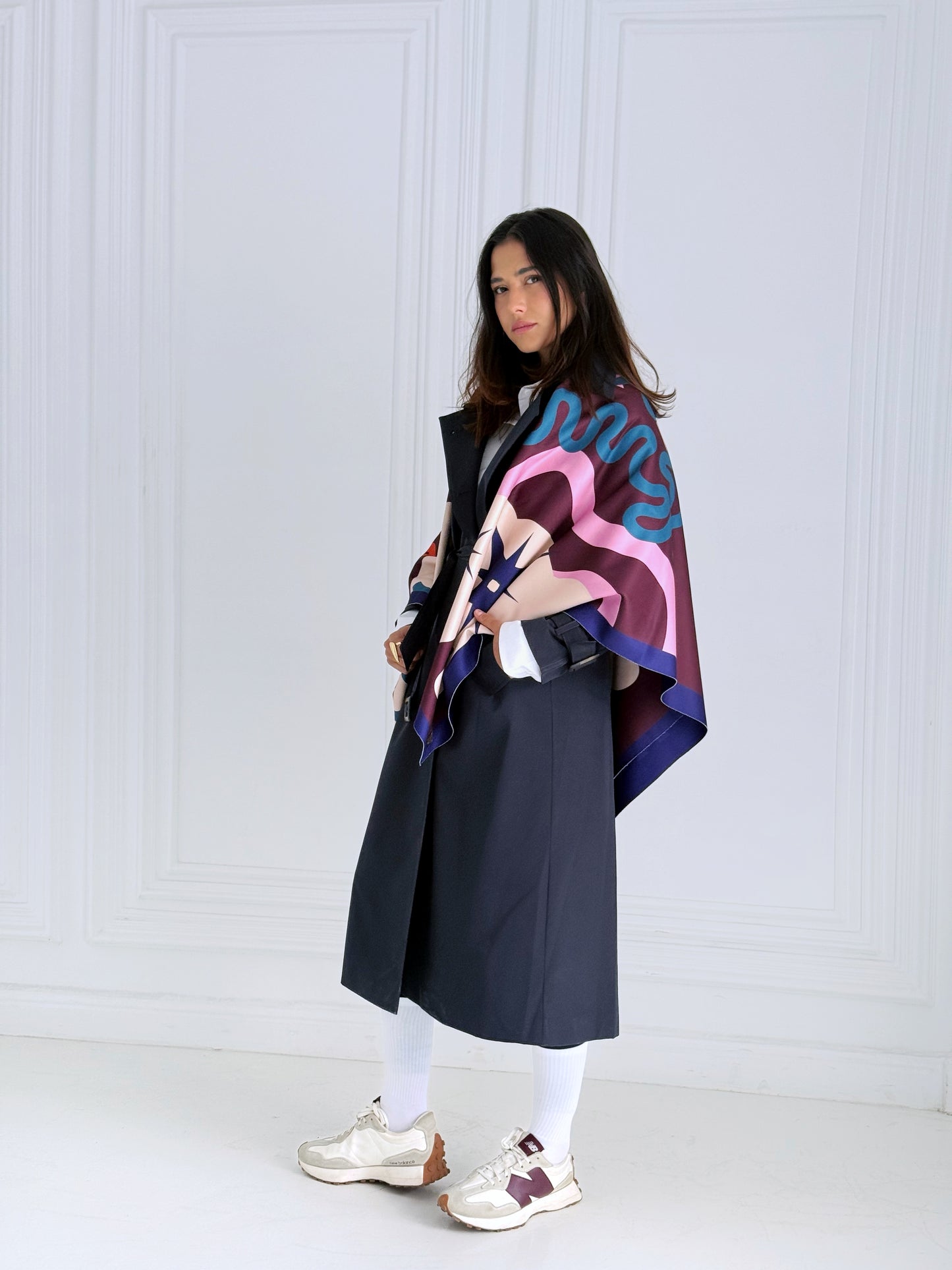 Statement Trench Coat In navy
