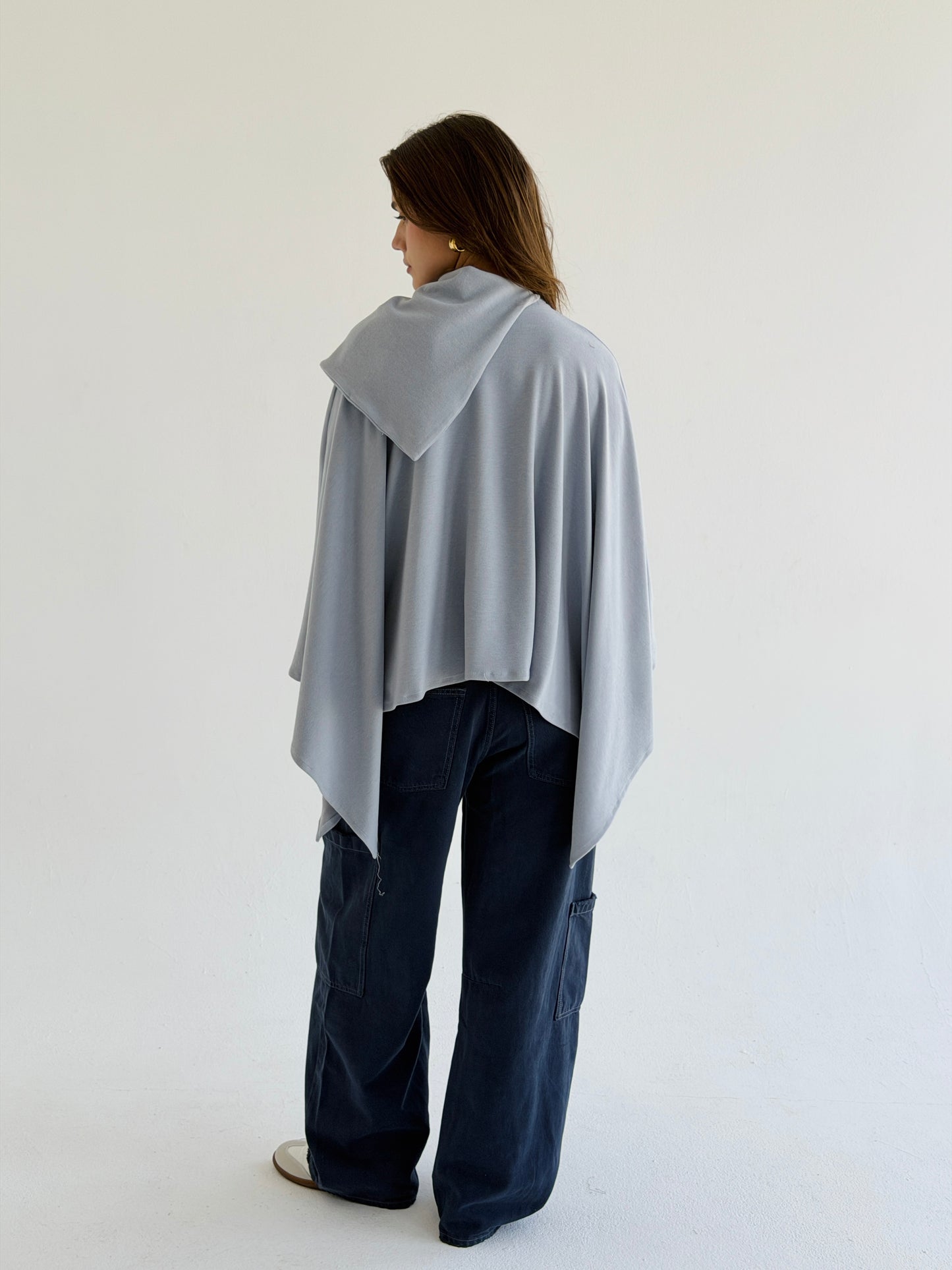 Drape Kint Cape in baby blue