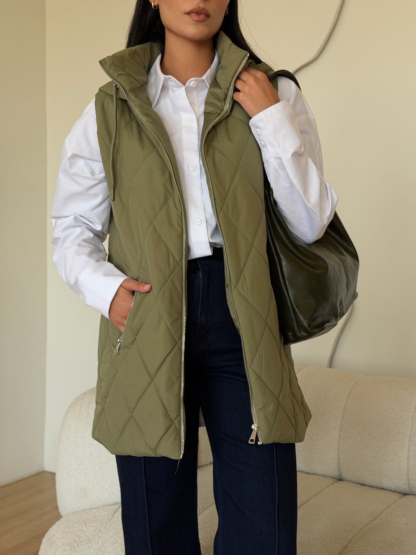 Bamb vest In Olive