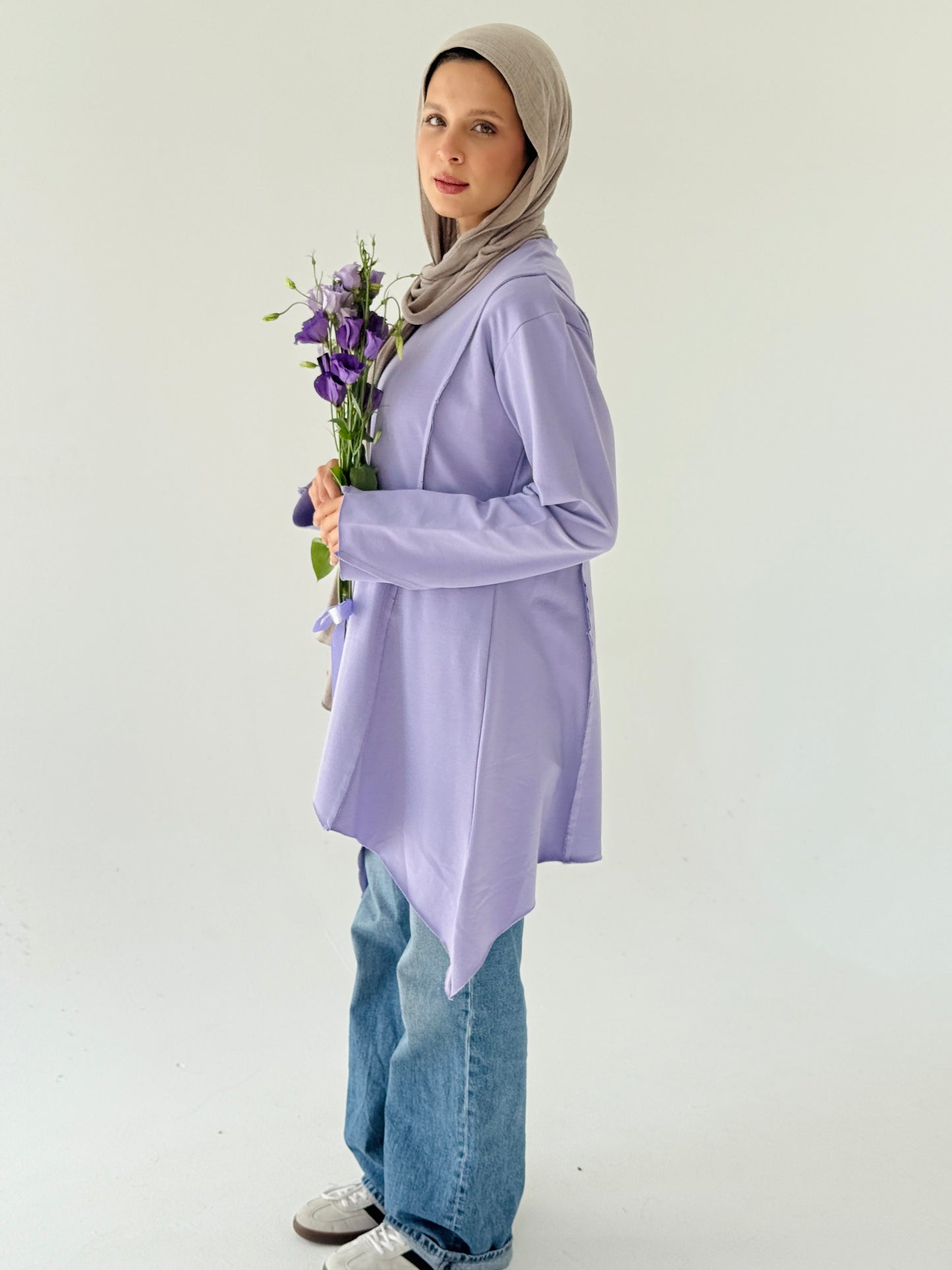 High and low Top in lilac