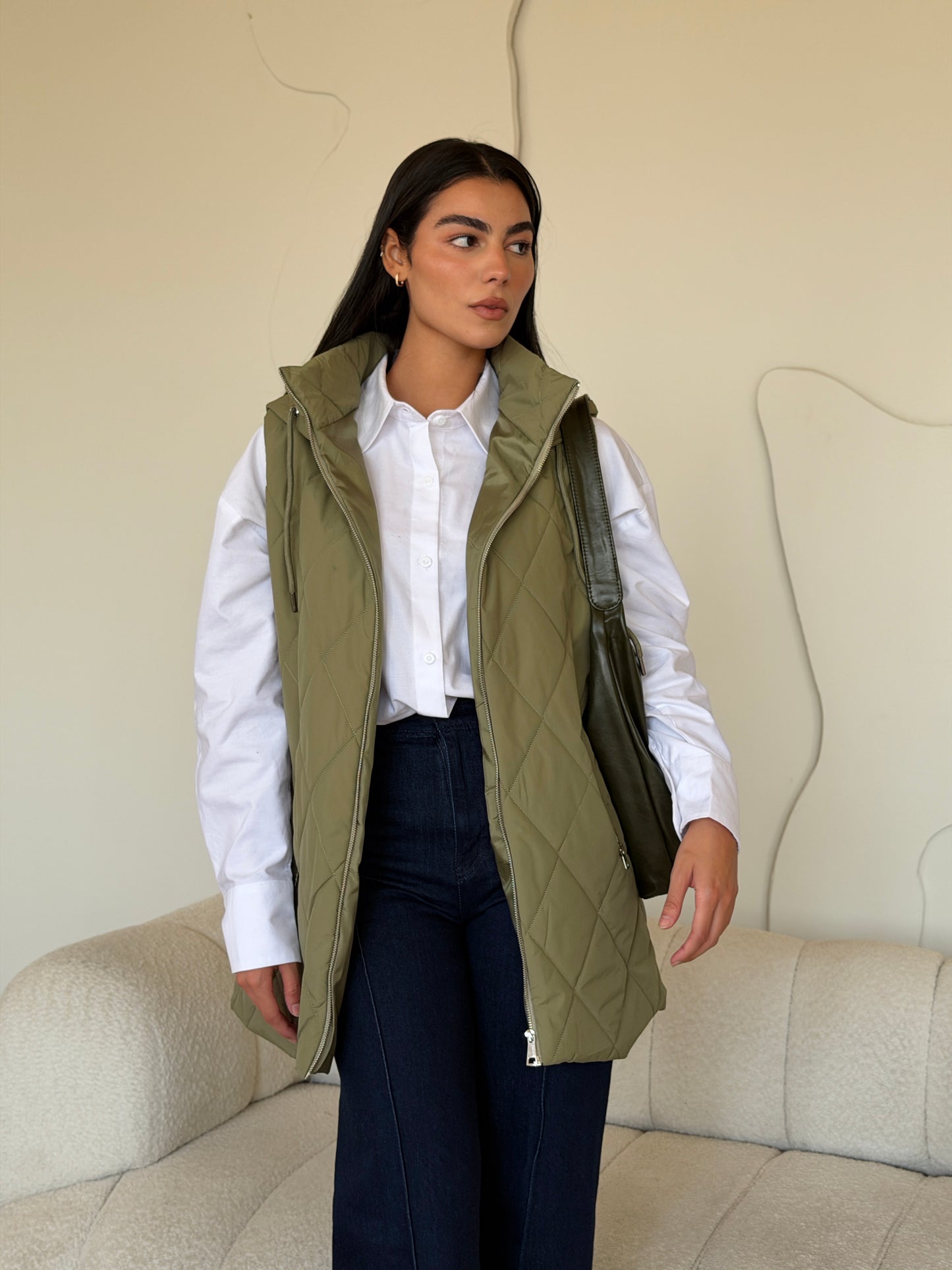 Bamb vest In Olive