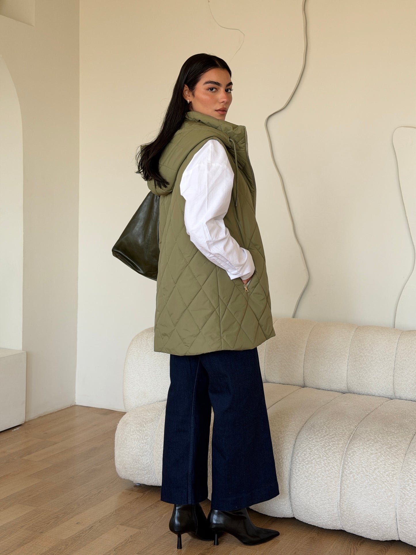 Bamb vest In Olive