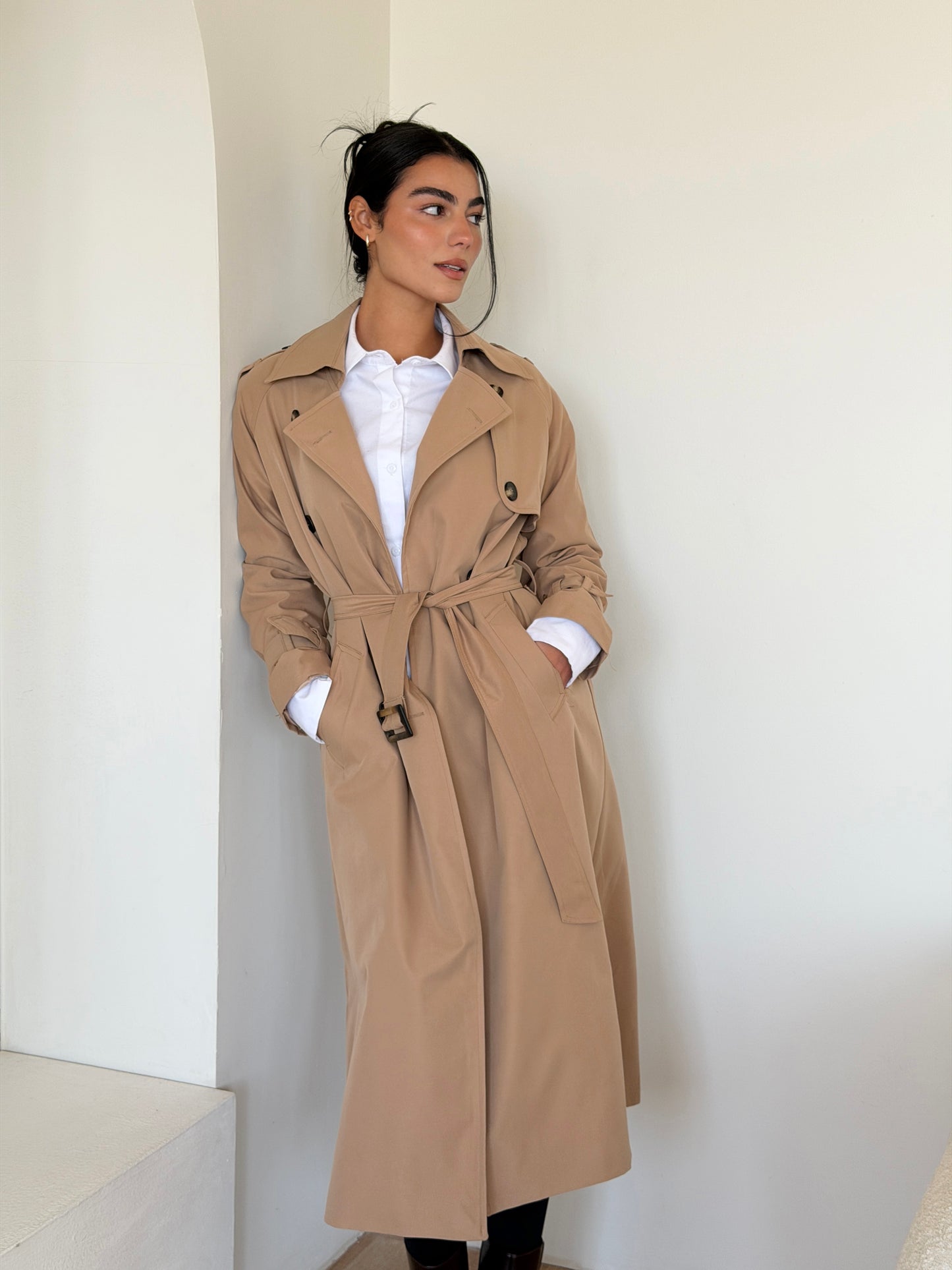 Statement Trench coat In camel