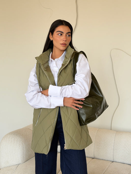 Bamb vest In Olive