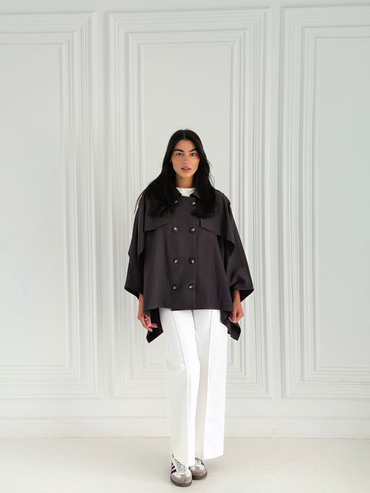 Tranch Cape In Gray