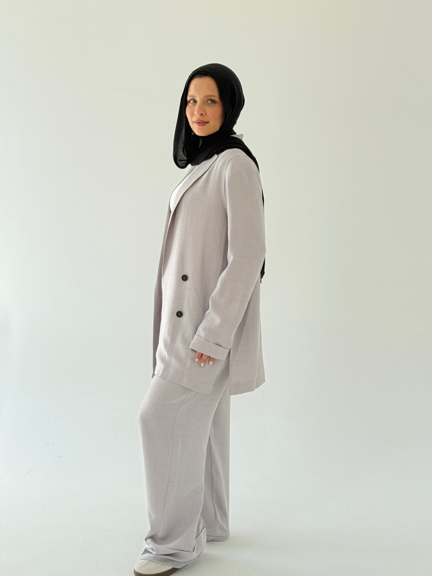 Effortlessly linen set in Gray