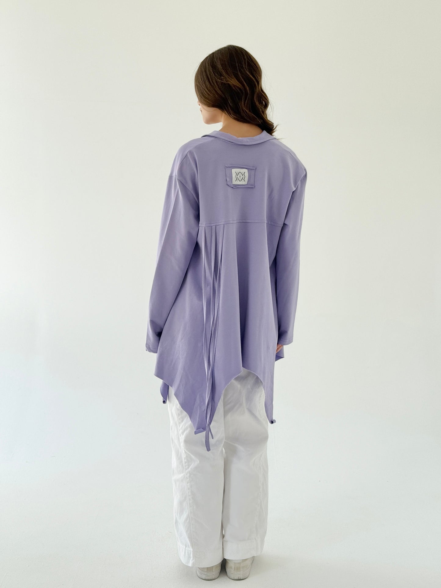 Ribbon cardigan in Lilac