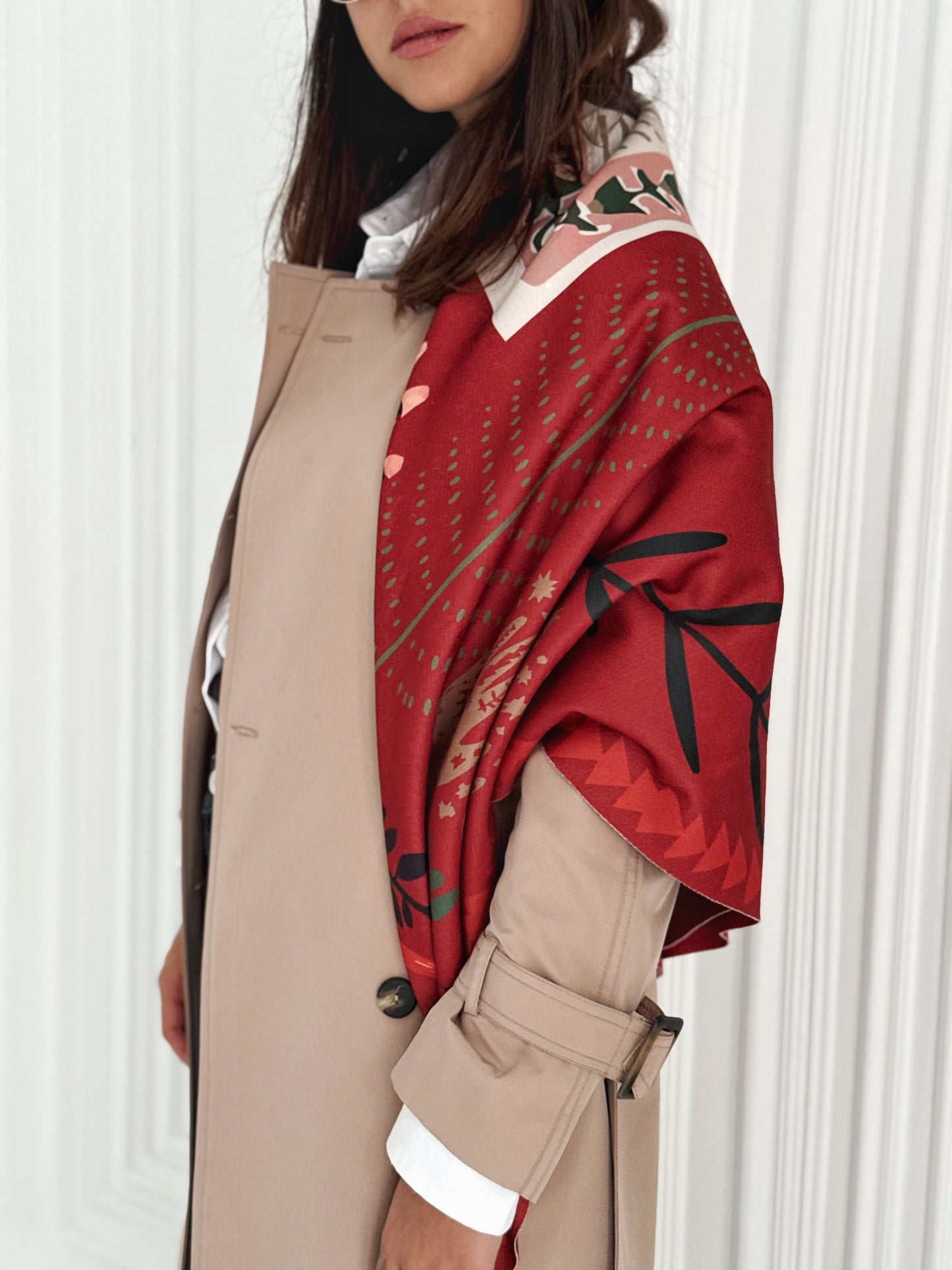 Statement Trench Coat In Cafe