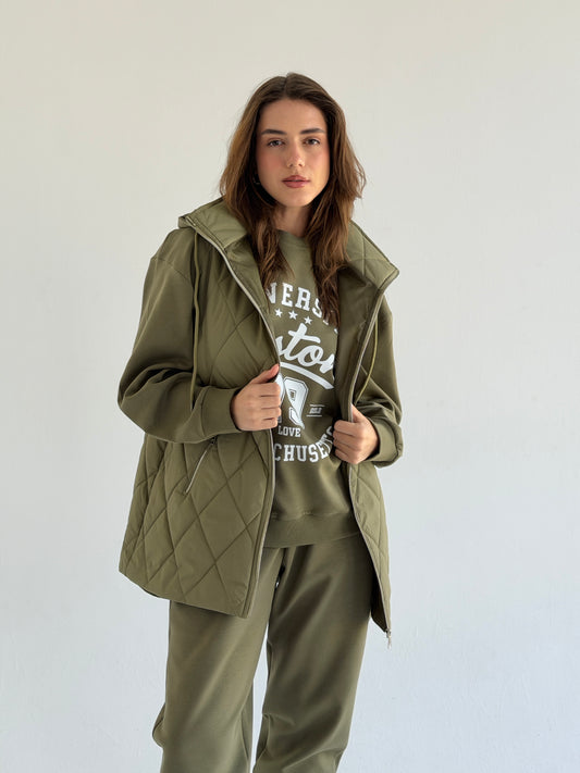 Active Cotten Set In Olive