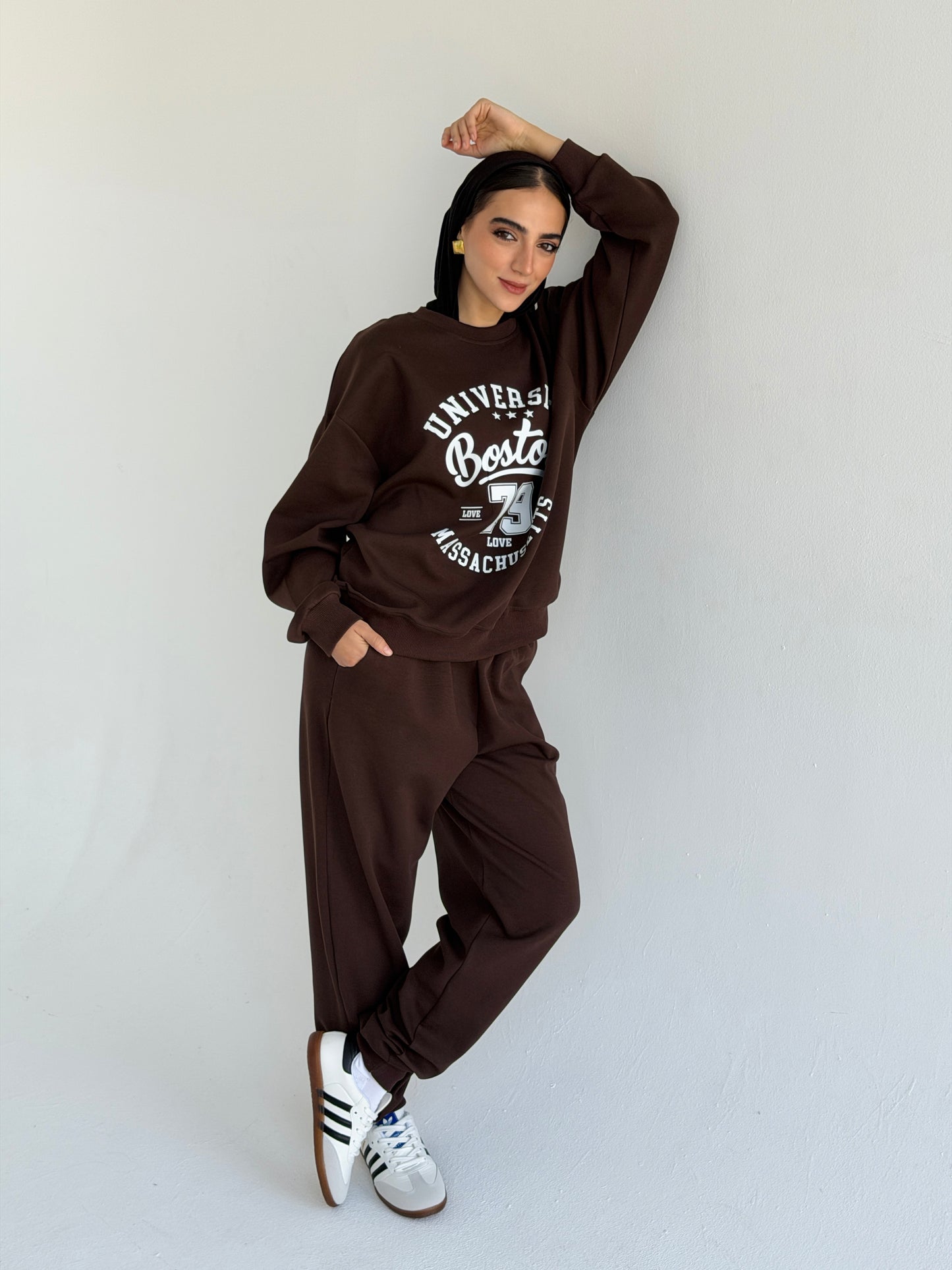 Active Cotten Set In Brown