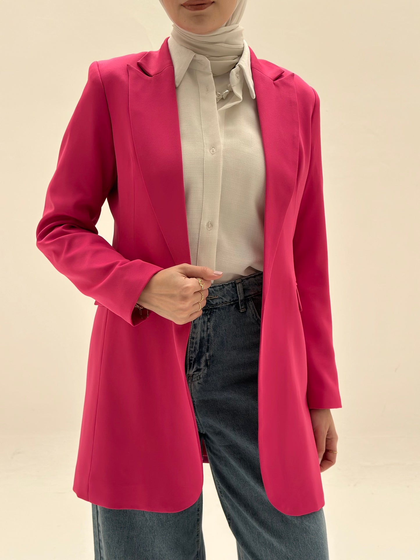 SLIM FIT FUCHSIA BLAZER