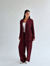 Linen mood set in Burgundy