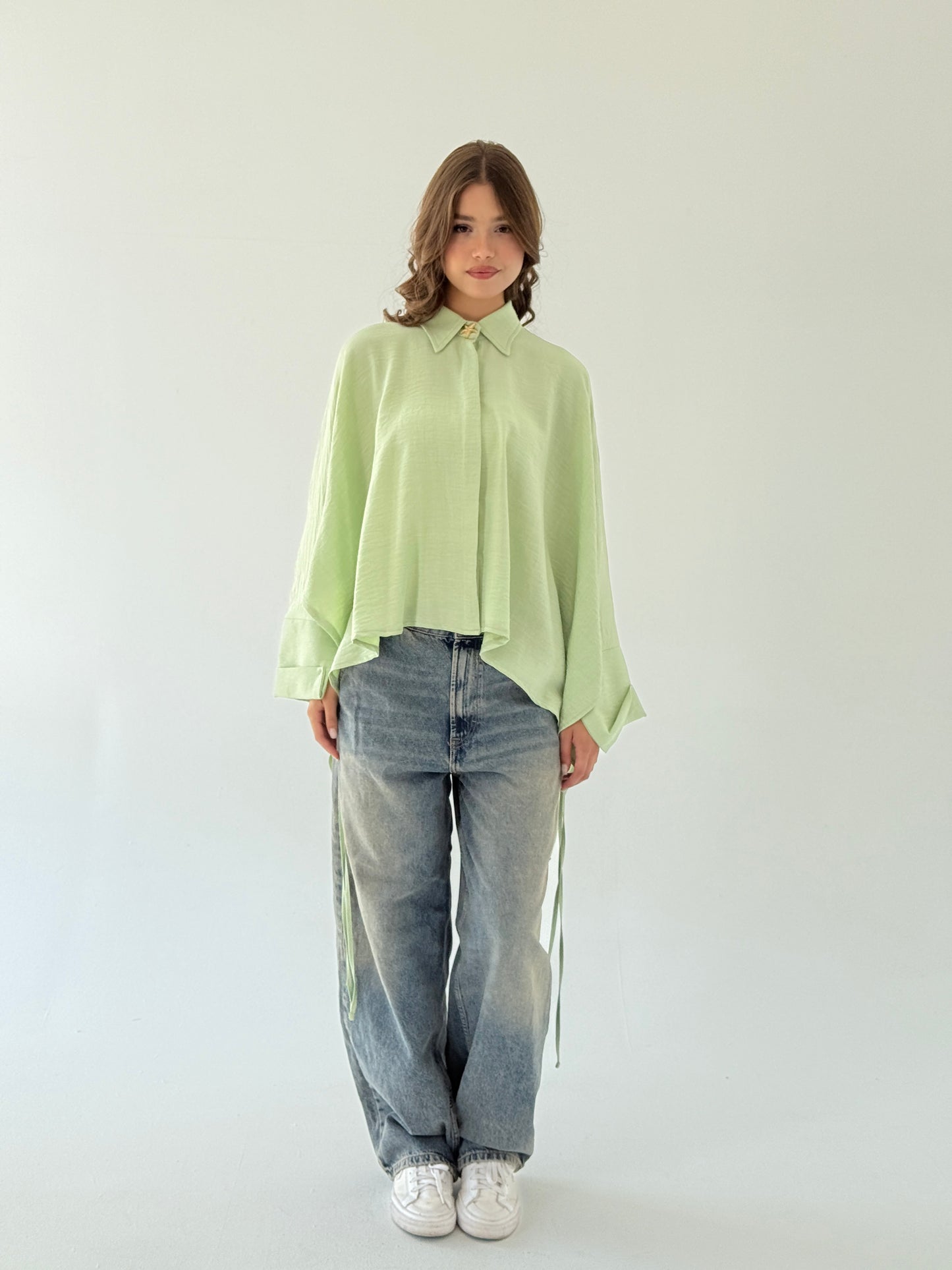 The oversized shirt in matcha