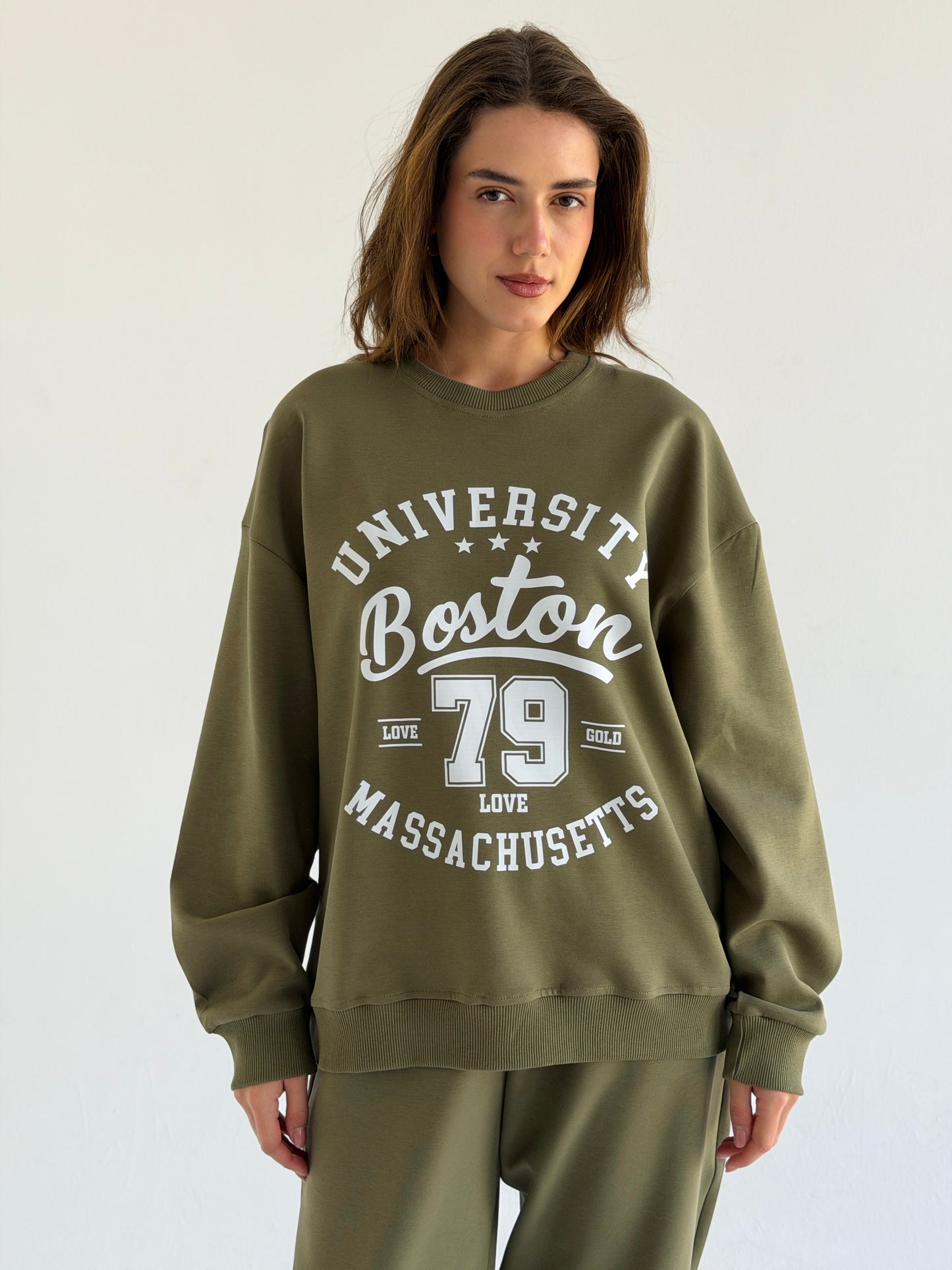 Active Cotten Set In Olive