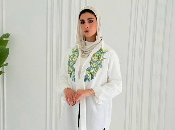 Embroidered white shirt
