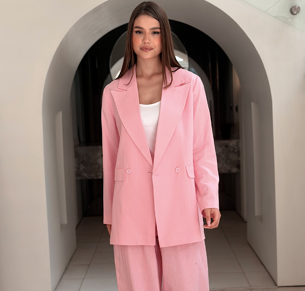 Linen Mood blazer in pink