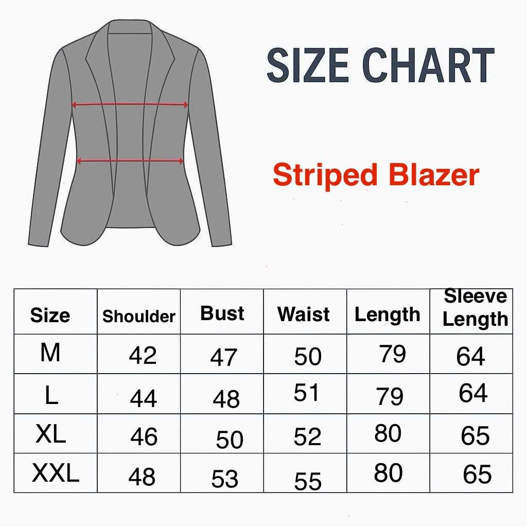 Striped Relaxed Fit blazer In Black