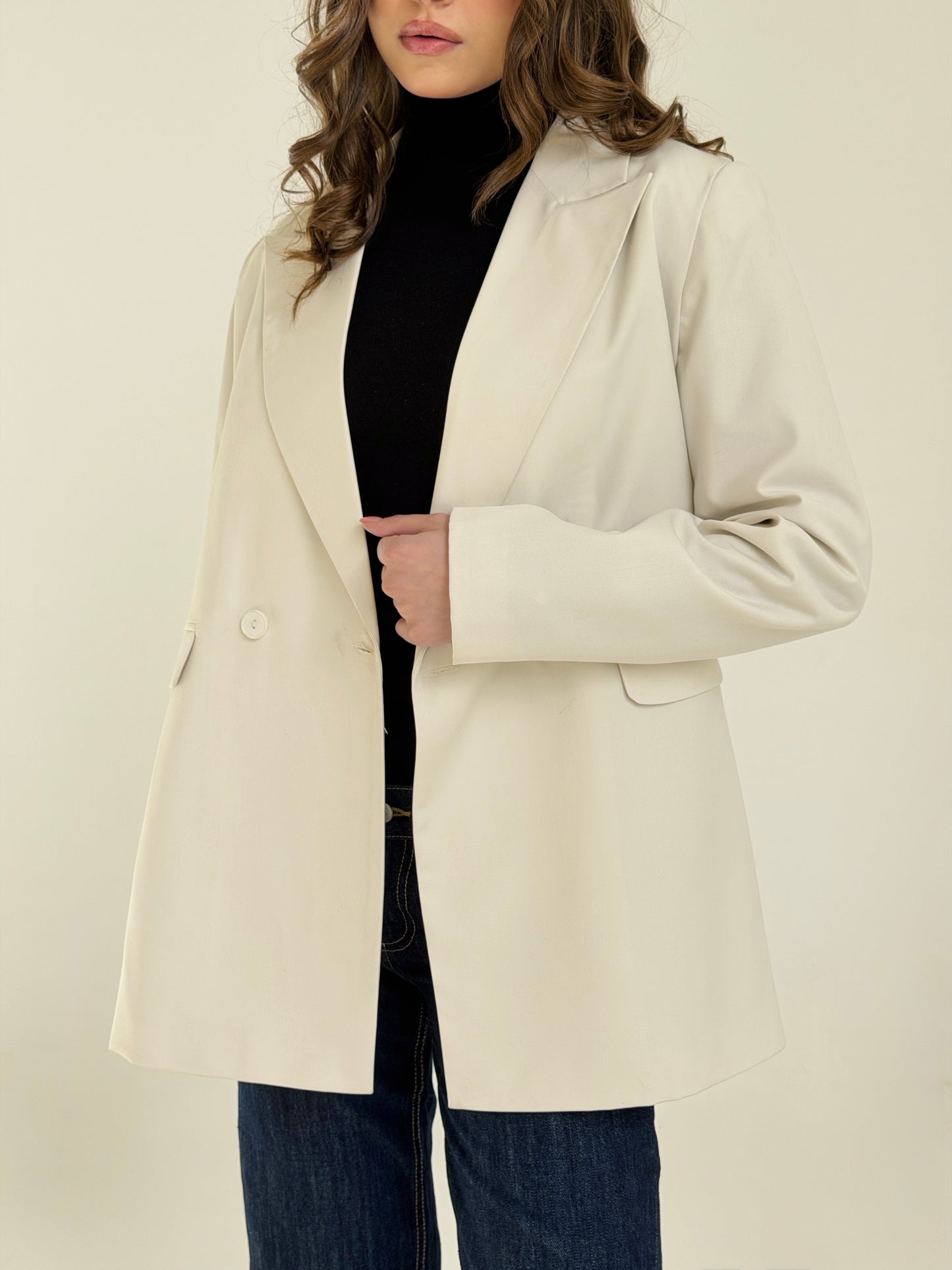 Boss Mode Blazer In Off white