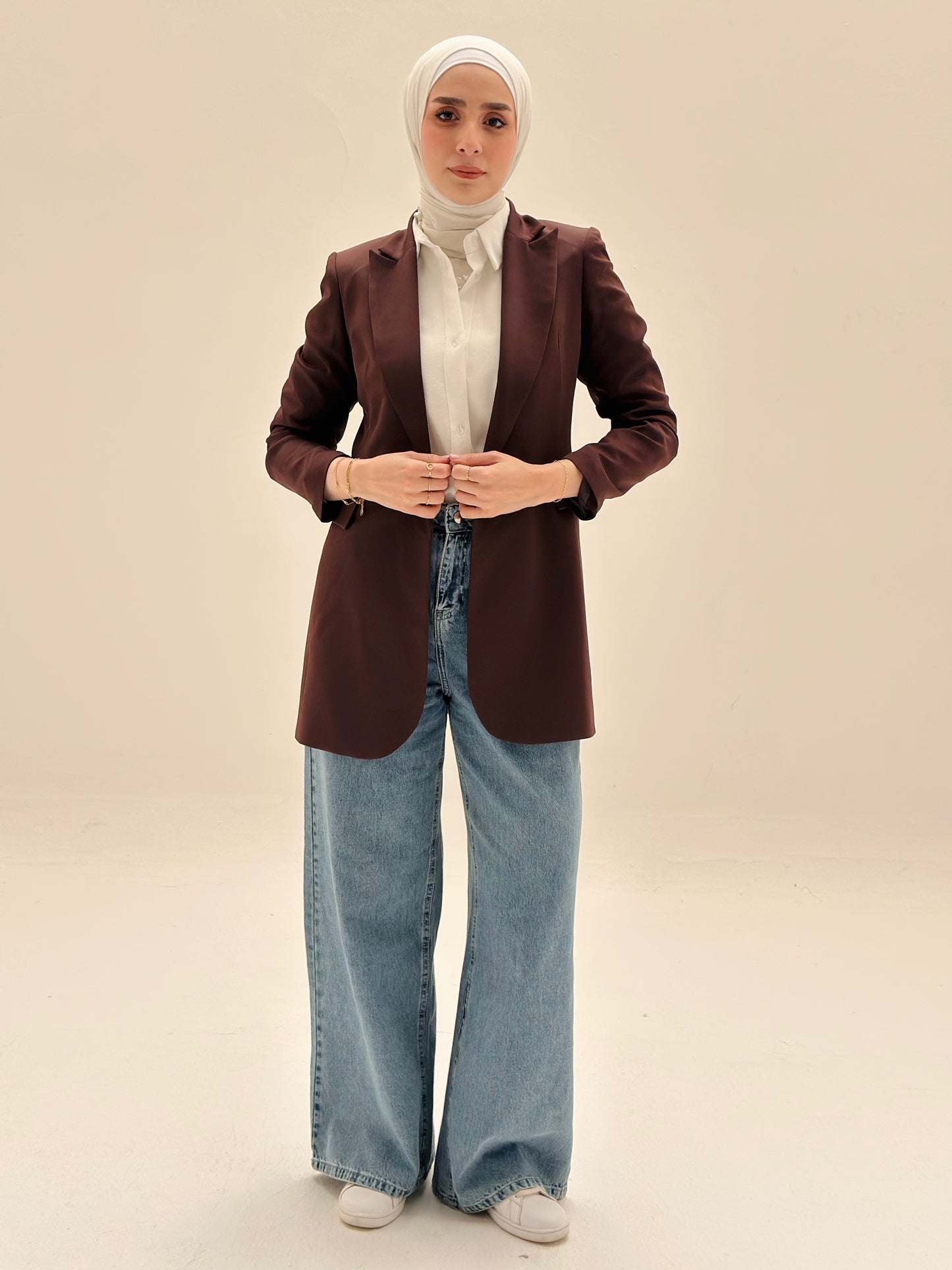 SLIM FIT BROWN BLAZER