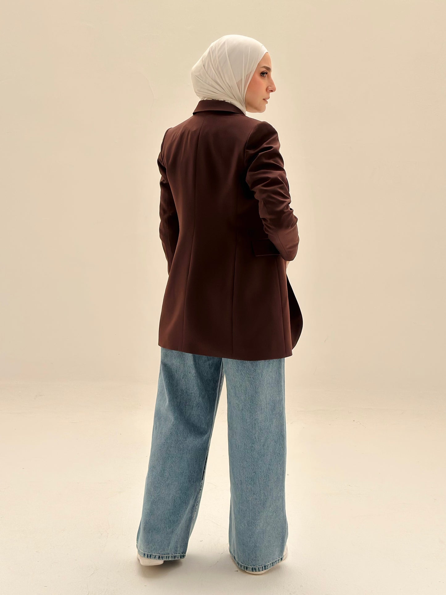 SLIM FIT BROWN BLAZER