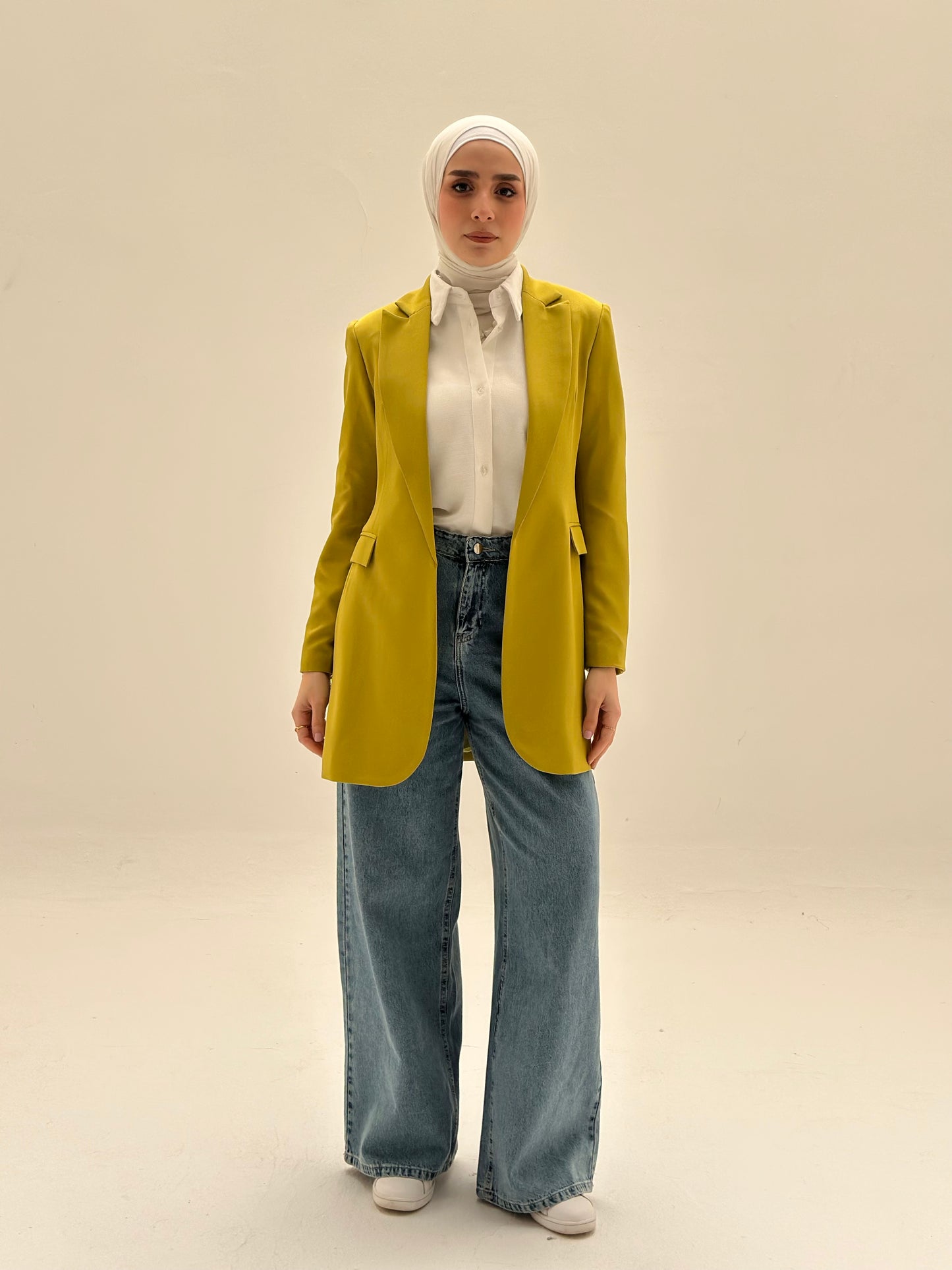 SLIM FIT LEMON GREEN BLAZER