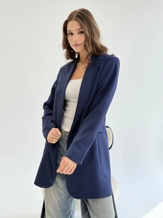 Slim fit navy blue blezer