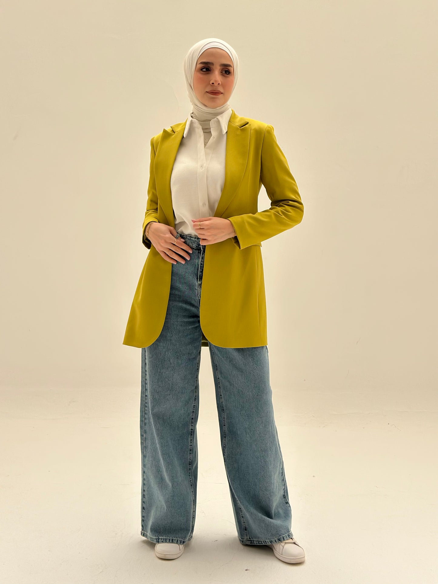 SLIM FIT LEMON GREEN BLAZER