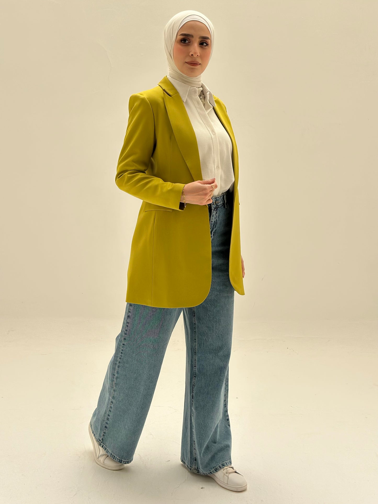 SLIM FIT LEMON GREEN BLAZER