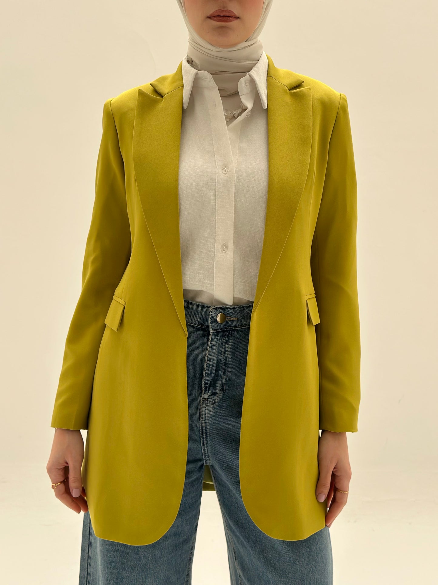 SLIM FIT LEMON GREEN BLAZER
