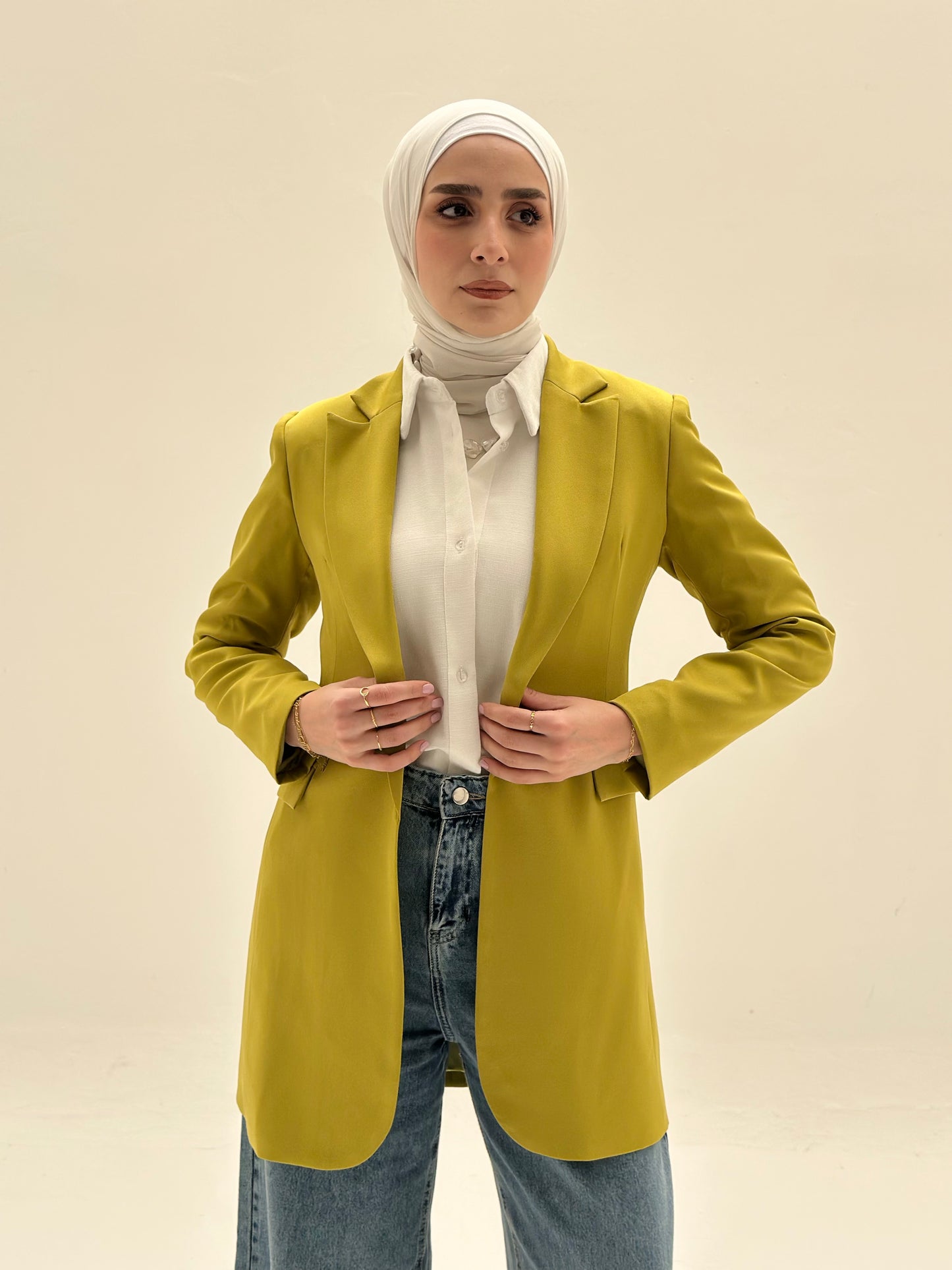 SLIM FIT LEMON GREEN BLAZER