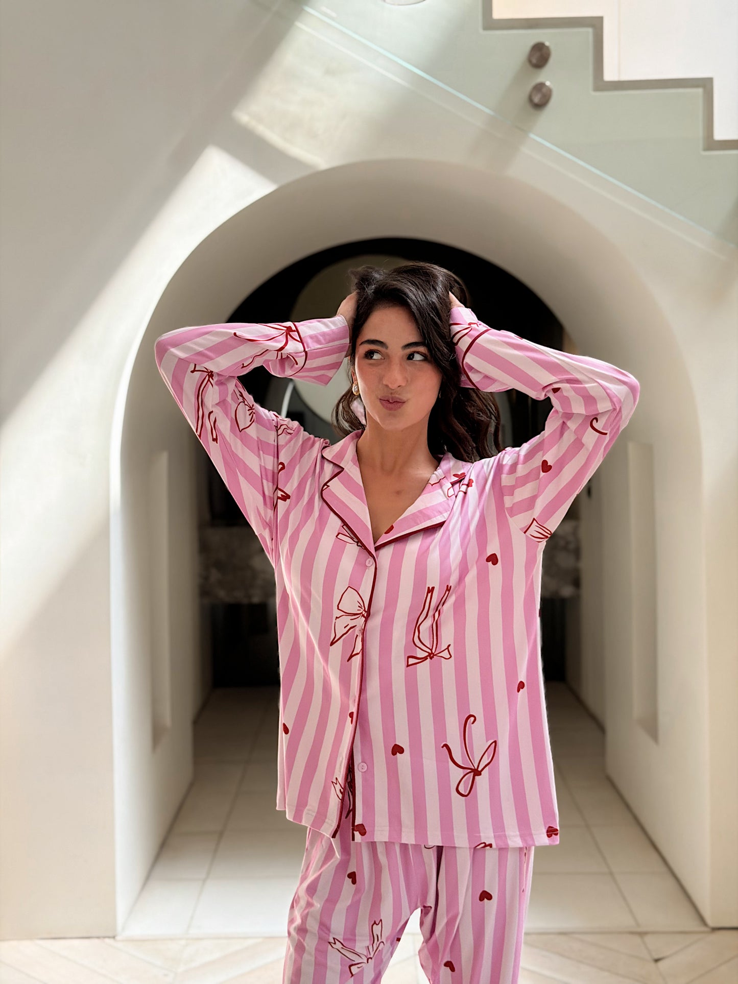 Self love cotton /Berry Bows in pink