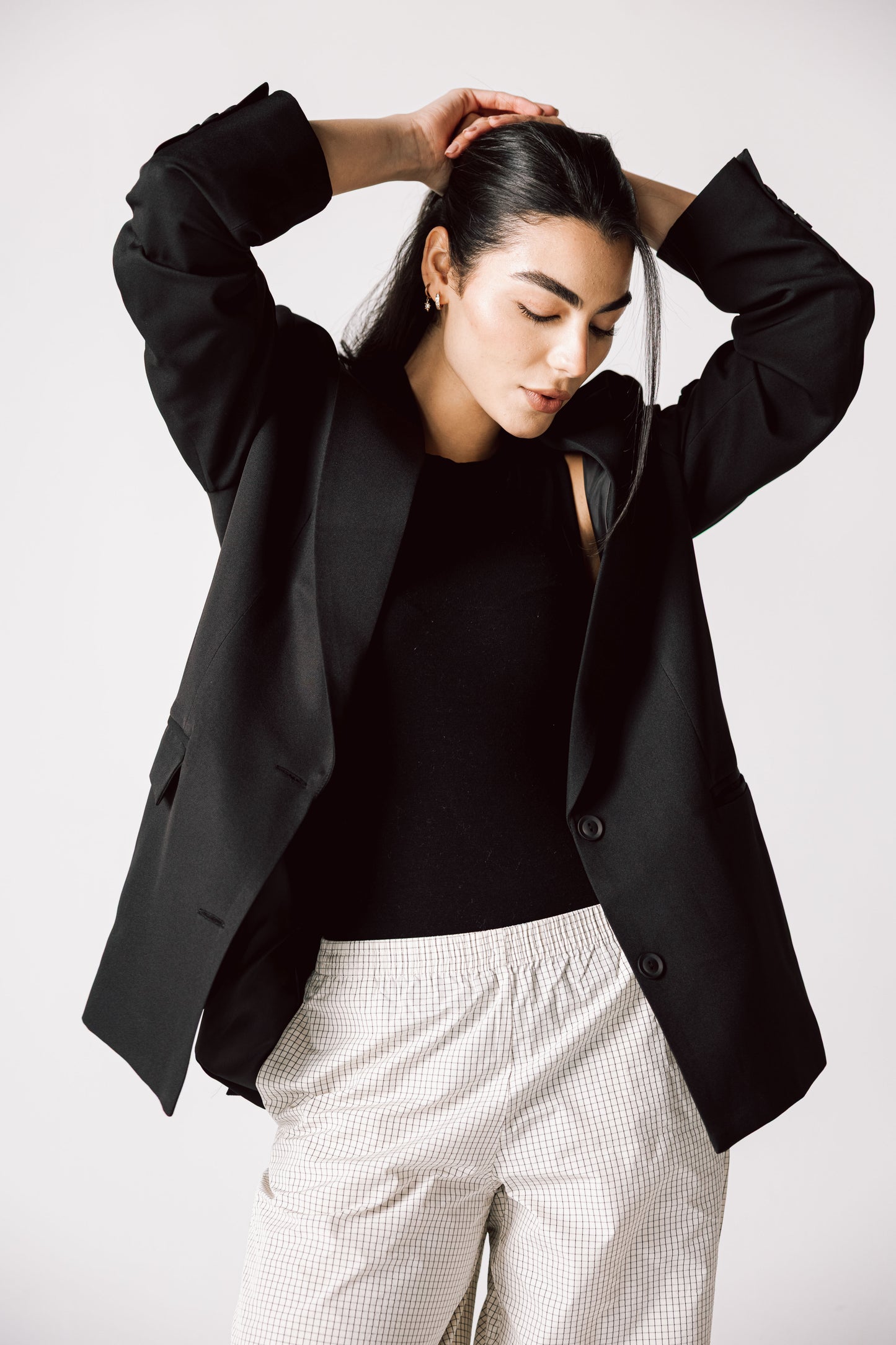 Oversized Statement Blazer In Black