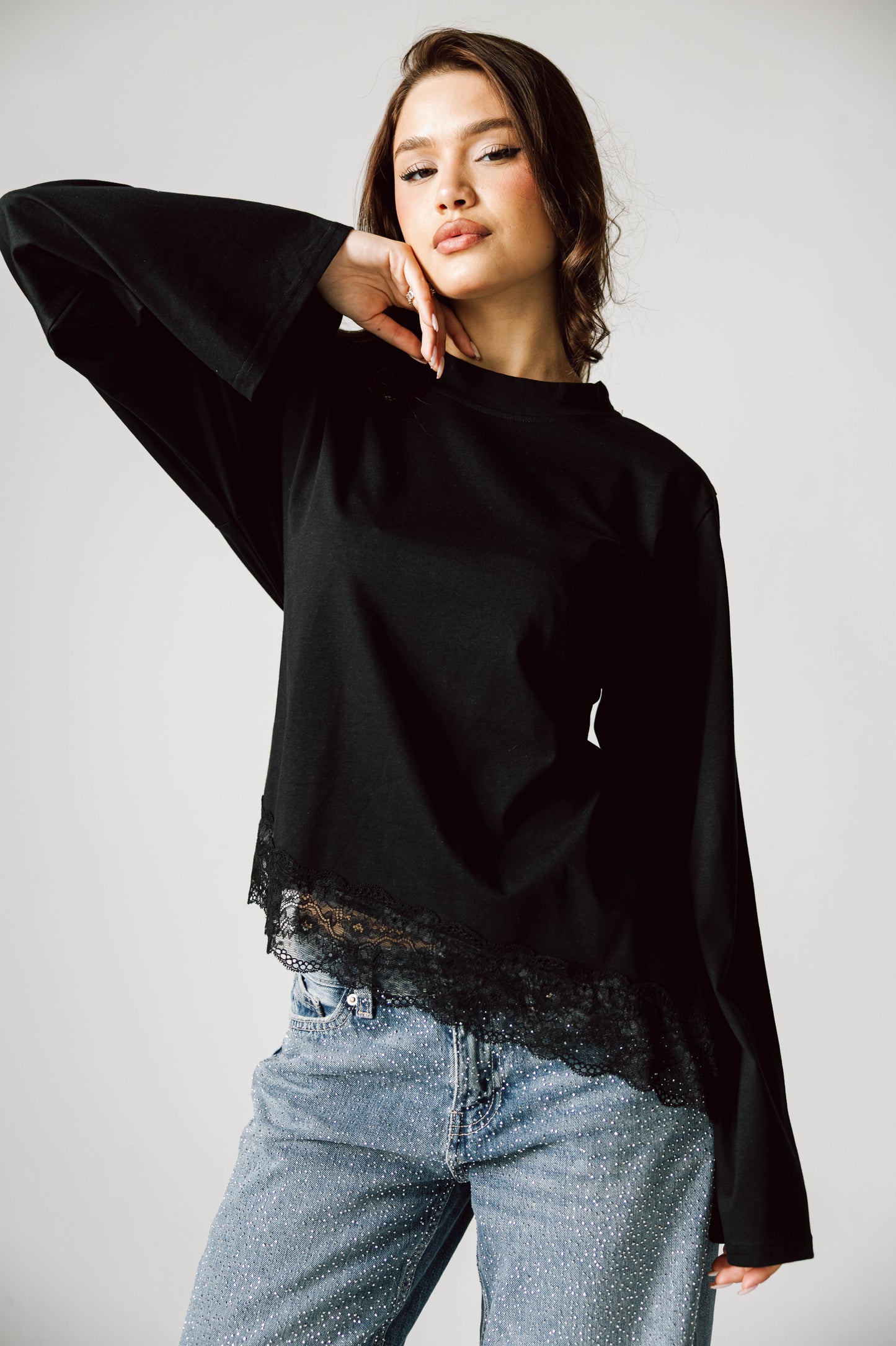 Everyday Lace Top In Black