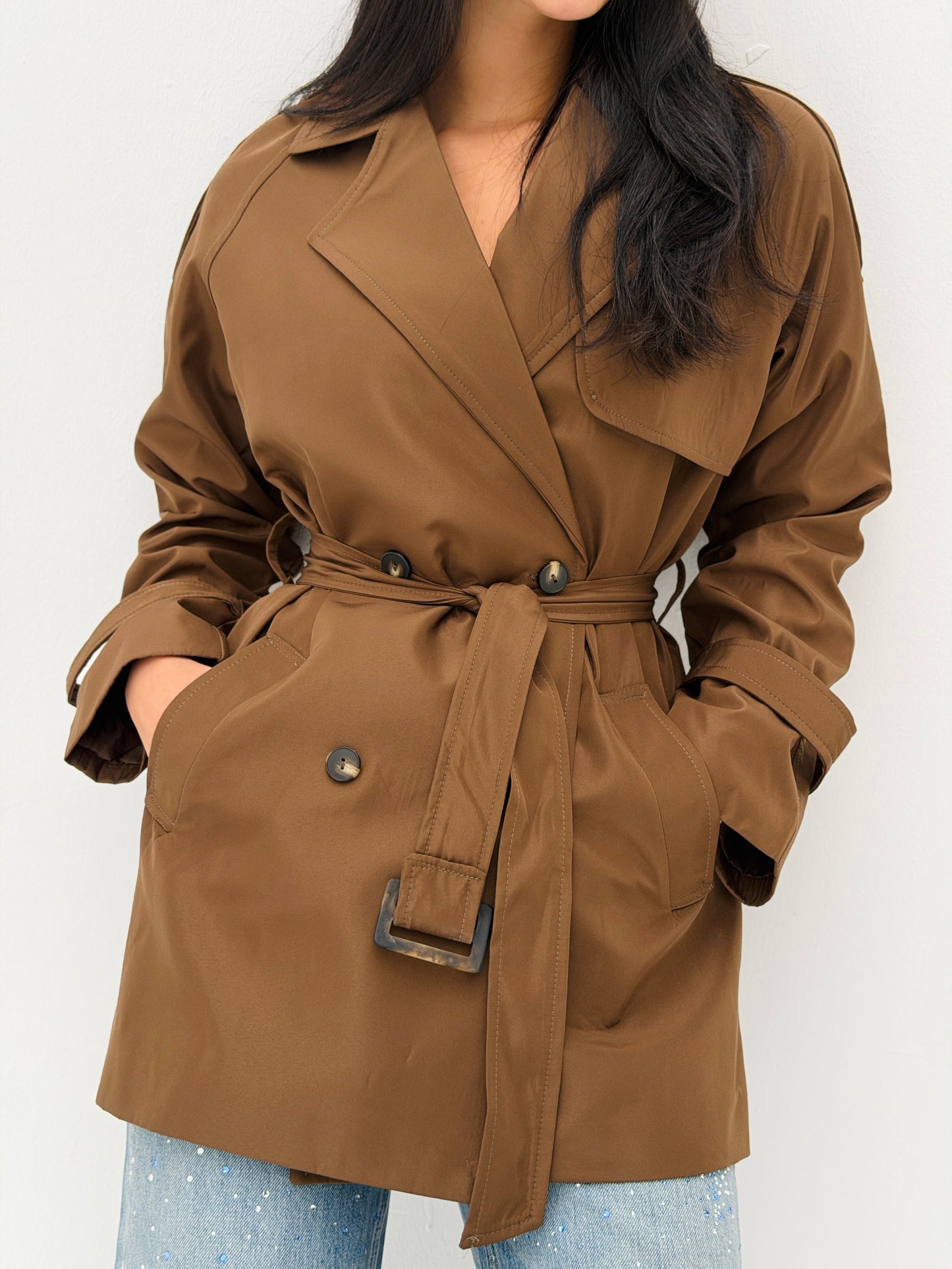 Mini Trench Coat Brown