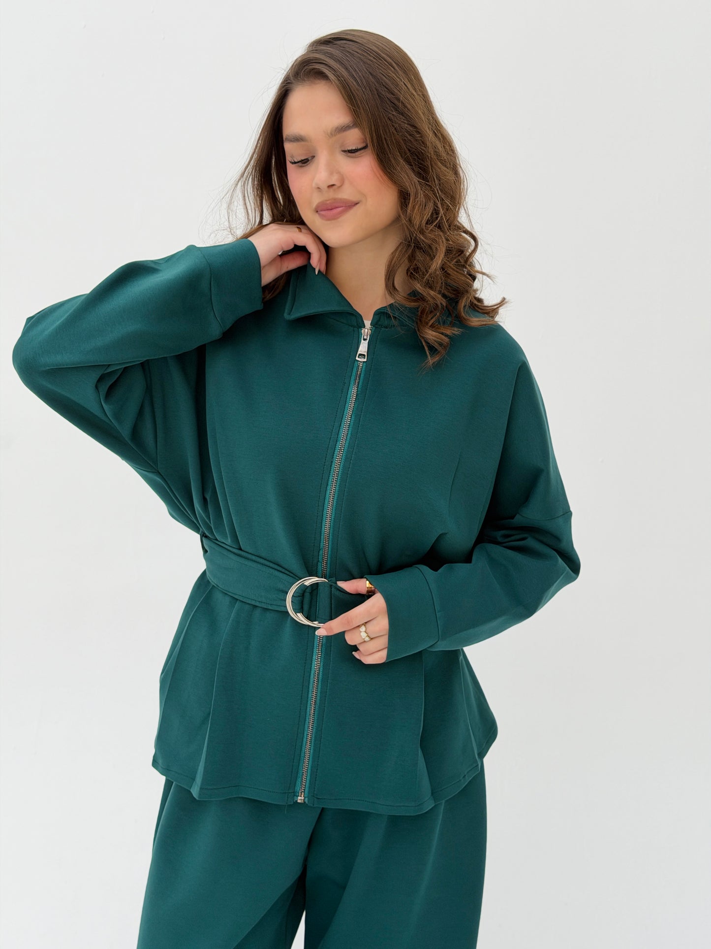 The Belted Set In Deep Teal