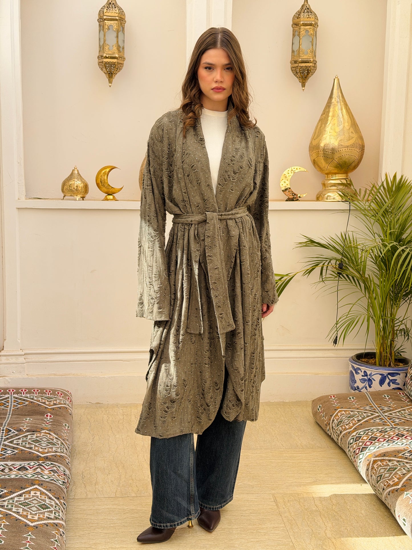 Oasis Cardigan In Olive