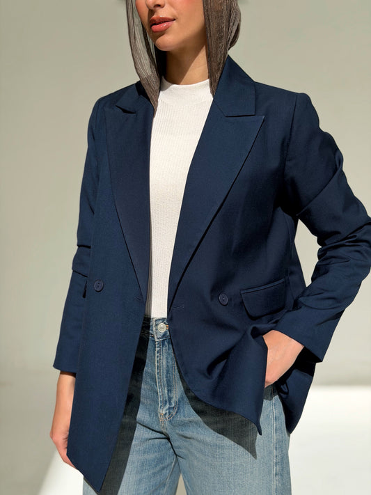 Boss Mode Blazer In Navy Blue