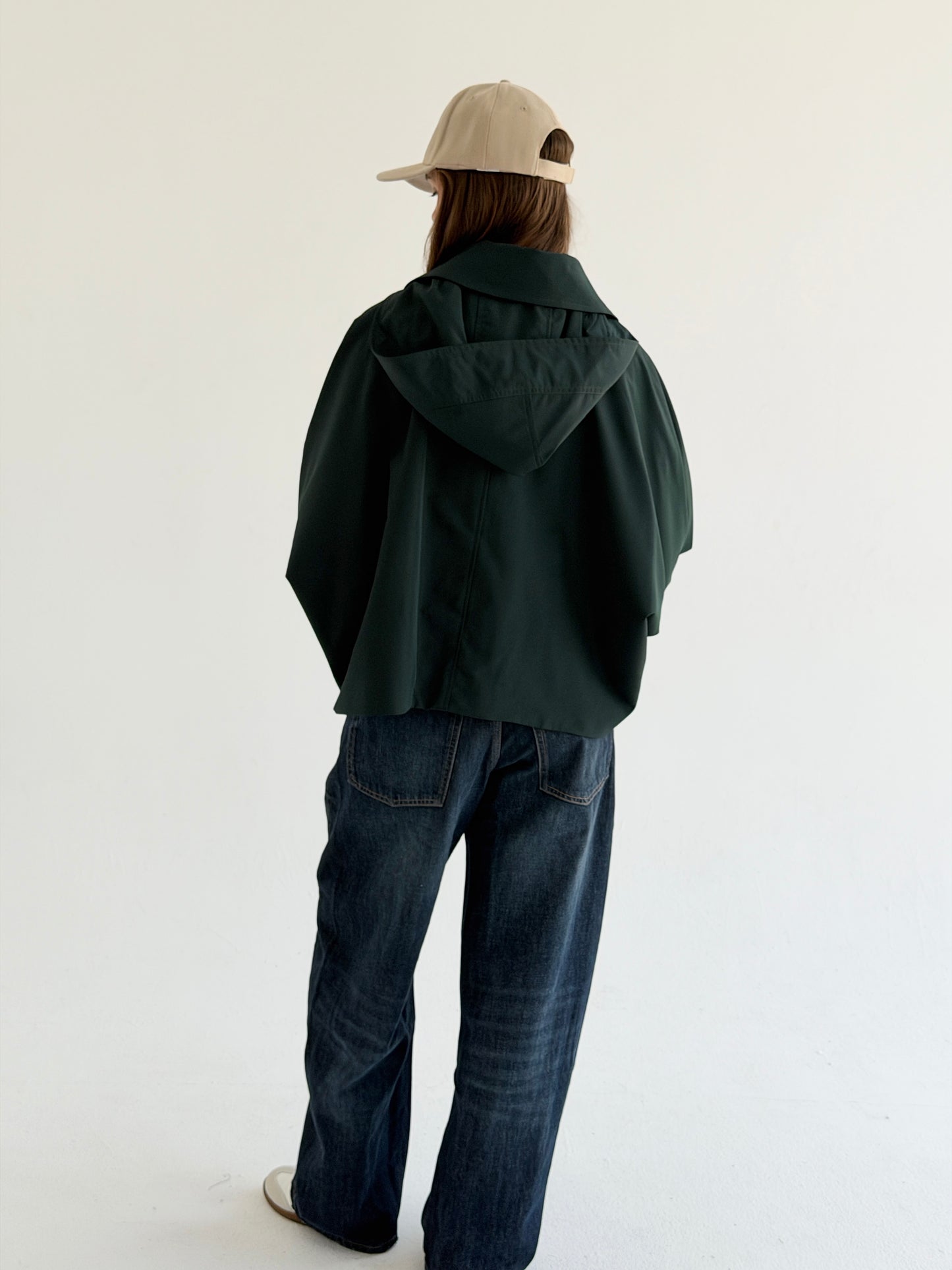 Oversized Edge Jacket In Forest Green